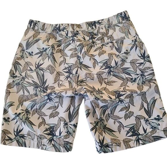 Caribbean Mens Flat Front Cotton 9" Inseam Shorts - Picture 2 of 9